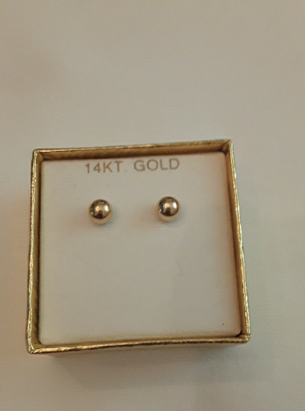 Classic 14K gold ball stud earrings